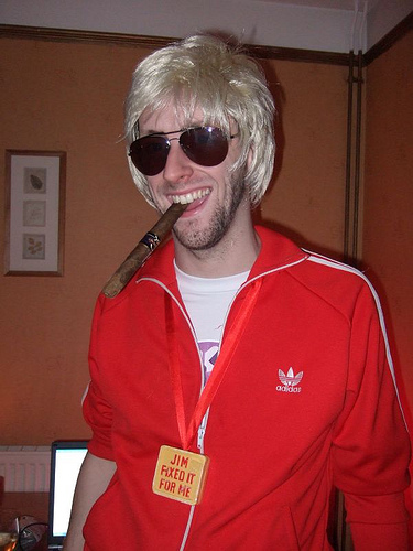 Jimmy Saville smoking a cigar